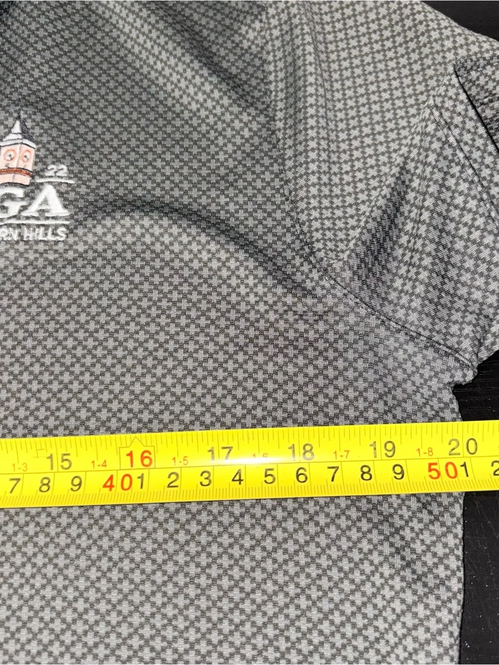 Nike Dri-FIT Womens Golf Polo Large 2022 PGA Southern Hills Black Gray